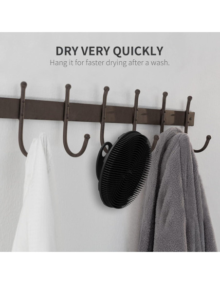 Exfoliador Corporal de Silicona BEAUTAIL Negro 10,5 cm