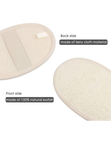 Paquete de 10 Esponjas Exfoliantes de Lufa Natural Mooerca