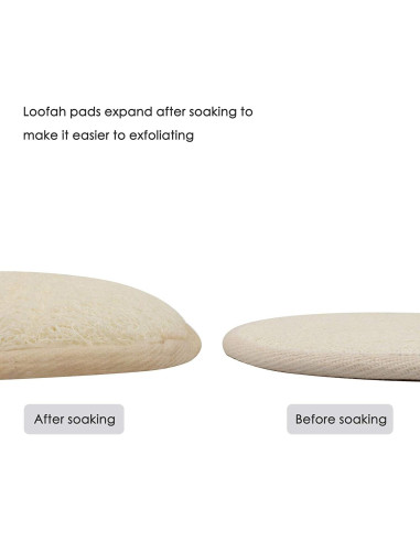 Paquete de 10 Esponjas Exfoliantes de Lufa Natural Mooerca