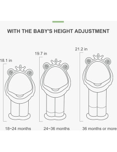 Orinal de Entrenamiento para Niños Hola Verde Ajustable 2