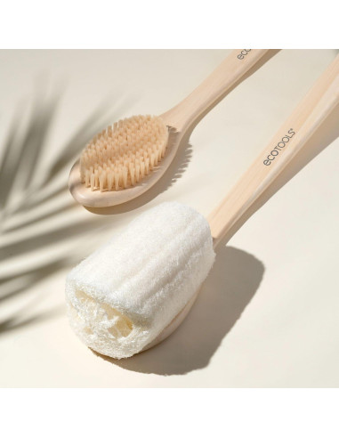 Cepillo de Baño EcoTools con Mango Largo y Cerdas Suaves