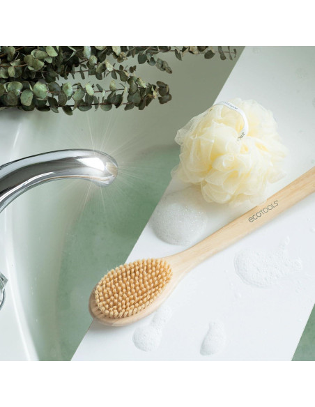 Cepillo de Baño EcoTools con Mango Largo y Cerdas Suaves