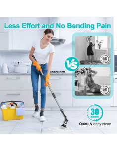 Limpiador Eléctrico Giratorio XIAQILAUS con 9 Cabezas 2