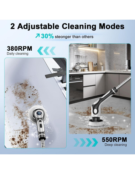 Limpiador Eléctrico Giratorio XIAQILAUS con 9 Cabezas