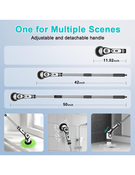 Limpiador Eléctrico Giratorio XIAQILAUS con 9 Cabezas