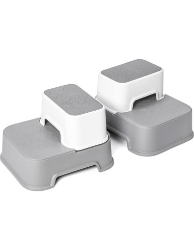 Escalera de 2 pasos Wiifo gris para niños antideslizante