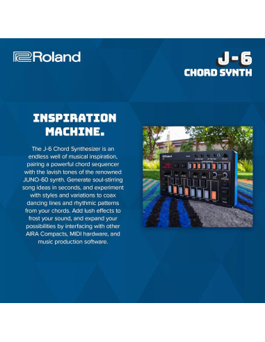 Roland AIRA J-6 Sintetizador Portátil con Secuenciador