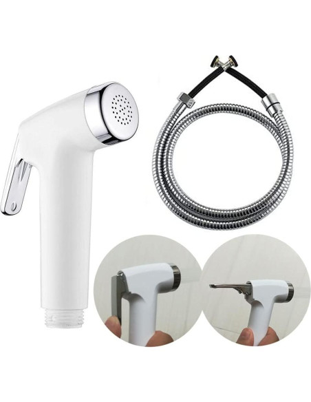 Pulverizador de Bidet de Mano LikeHome ABS Blanco 1,2m Pulverizador de Bidet de Mano LikeHome ABS Blanco 1,2m