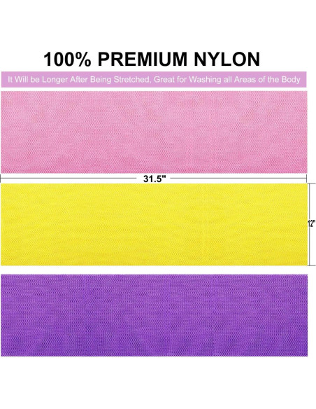 Esponja de Baño Exfoliante Africana GIGULES 3 Piezas 80x30 cm