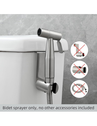 Rociador de Bidet de Mano Tecmolog Acero Inoxidable WS024
