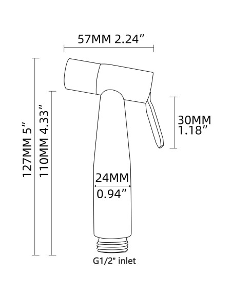Rociador de Bidet de Mano Tecmolog Acero Inoxidable WS024