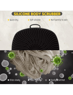 Esponja de Silicona VWMYQ Exfoliante Corporal 10.7x10.5cm 2