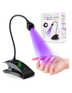 Secador de Uñas UV Recargable mlogiroa 2.5W Negro