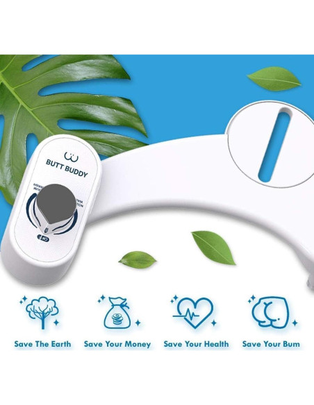 Bidet de Agua Fresca Butt Buddy - Instalación Fácil, Universal Bidet de Agua Fresca Butt Buddy - Instalación Fácil, Universal