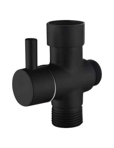 Válvula T 3 Vías Latón CIENCIA Adaptador Bidet Negro Válvula T 3 Vías Latón CIENCIA Adaptador Bidet Negro