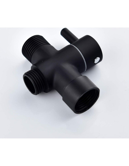 Válvula T 3 Vías Latón CIENCIA Adaptador Bidet Negro Válvula T 3 Vías Latón CIENCIA Adaptador Bidet Negro