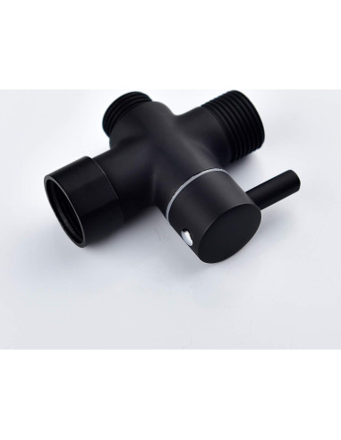 Válvula T 3 Vías Latón CIENCIA Adaptador Bidet Negro