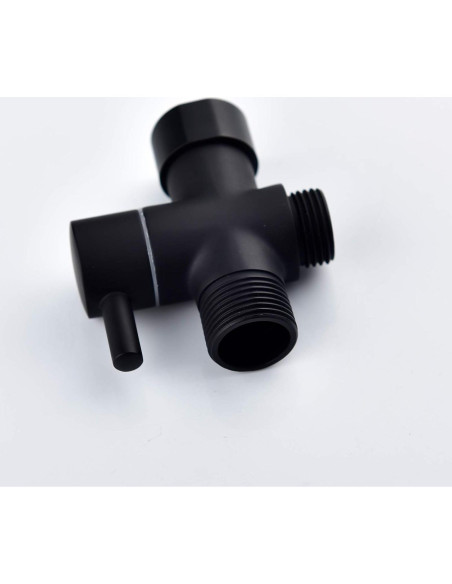 Válvula T 3 Vías Latón CIENCIA Adaptador Bidet Negro Válvula T 3 Vías Latón CIENCIA Adaptador Bidet Negro