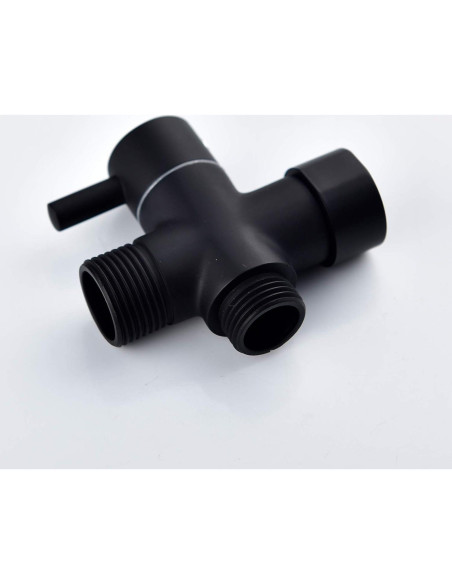 Válvula T 3 Vías Latón CIENCIA Adaptador Bidet Negro Válvula T 3 Vías Latón CIENCIA Adaptador Bidet Negro
