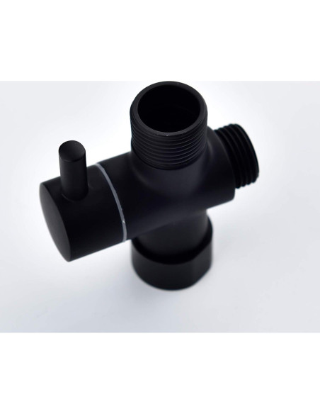 Válvula T 3 Vías Latón CIENCIA Adaptador Bidet Negro Válvula T 3 Vías Latón CIENCIA Adaptador Bidet Negro