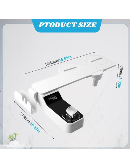 Accesorio de Bidet No Eléctrico LVOERTUIG Doble Boquilla