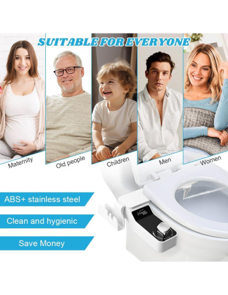 Accesorio de Bidet No Eléctrico LVOERTUIG Doble Boquilla