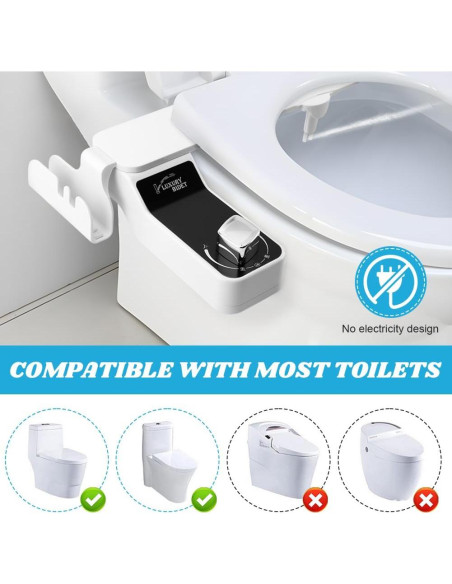 Accesorio de Bidet No Eléctrico LVOERTUIG Doble Boquilla