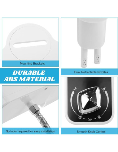 Accesorio de Bidet No Eléctrico LVOERTUIG Doble Boquilla