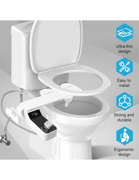 Accesorio de Bidet No Eléctrico LVOERTUIG Doble Boquilla