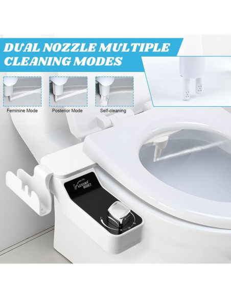 Accesorio de Bidet No Eléctrico LVOERTUIG Doble Boquilla