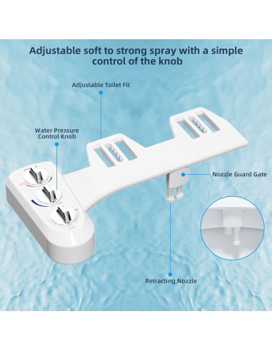 Accesorio de Bidet Hibbent JBY2000, Agua Fría y Caliente