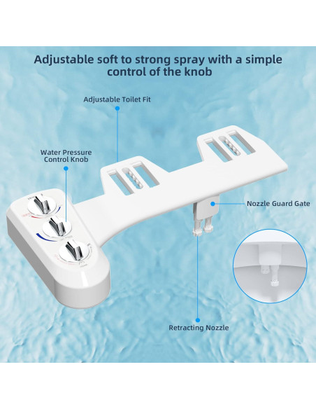 Accesorio de Bidet Hibbent JBY2000, Agua Fría y Caliente