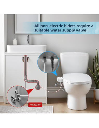 Accesorio de Bidet Hibbent JBY2000, Agua Fría y Caliente