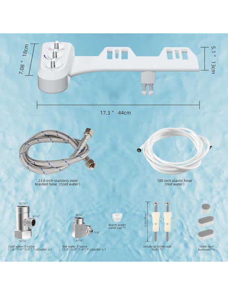 Accesorio de Bidet Hibbent JBY2000, Agua Fría y Caliente