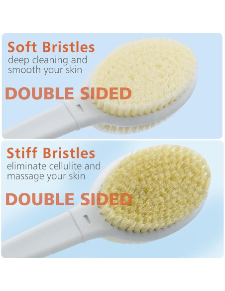 Cepillo de Ducha Honomo Doble Cara Mango Extra Largo 52 cm