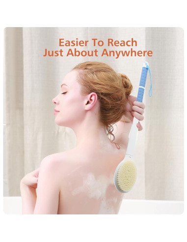 Cepillo de Ducha Honomo Doble Cara Mango Extra Largo 52 cm