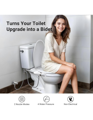 Bidet Doble Boquilla WATERLACE Ultra Delgado Blanco