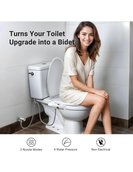 Bidet Doble Boquilla WATERLACE Ultra Delgado Blanco