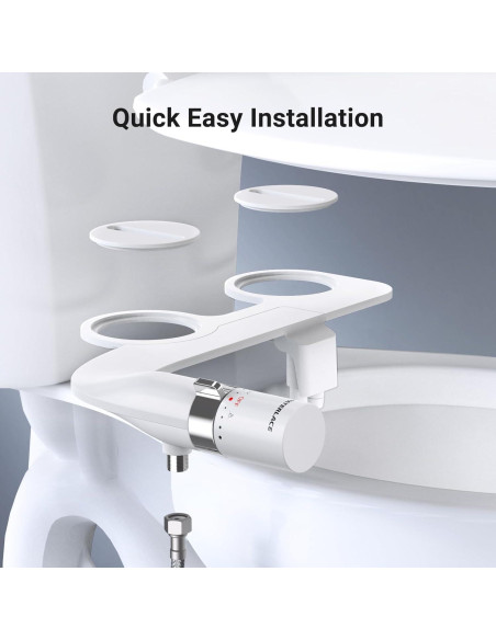 Bidet Doble Boquilla WATERLACE Ultra Delgado Blanco