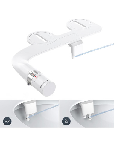 Bidet Doble Boquilla WATERLACE Ultra Delgado Blanco