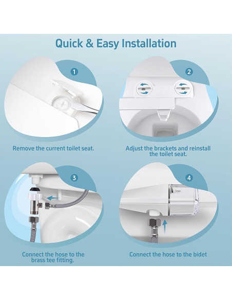 Accesorio de Bidet Shineforu Ultra Delgado Doble Modo Accesorio de Bidet Shineforu Ultra Delgado Doble Modo