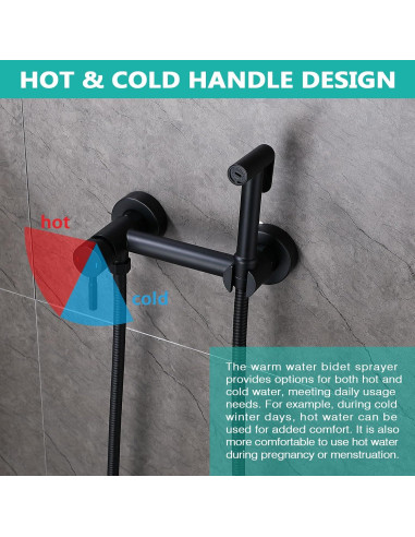 Rociador de Bidet BARROCK HBS-05MB Agua Caliente y Fría