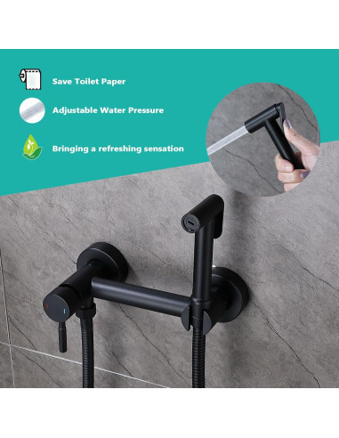 Rociador de Bidet BARROCK HBS-05MB Agua Caliente y Fría