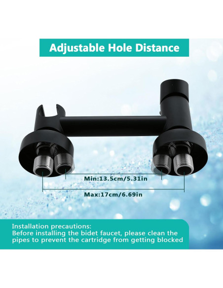 Rociador de Bidet BARROCK HBS-05MB Agua Caliente y Fría