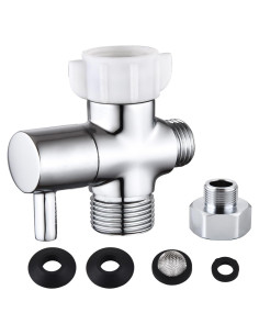 Adaptador T para Bidet YRDL con Válvula de Cierre Cromo