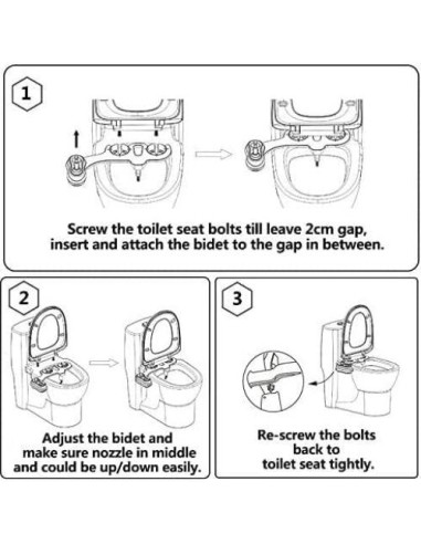 Accesorio de Bidet Apure AB121 Agua Caliente y Fría