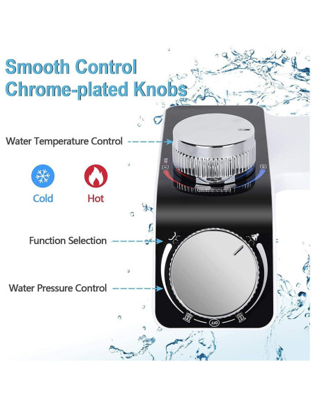 Bidet manual CTobd doble boquilla agua tibia ajustable