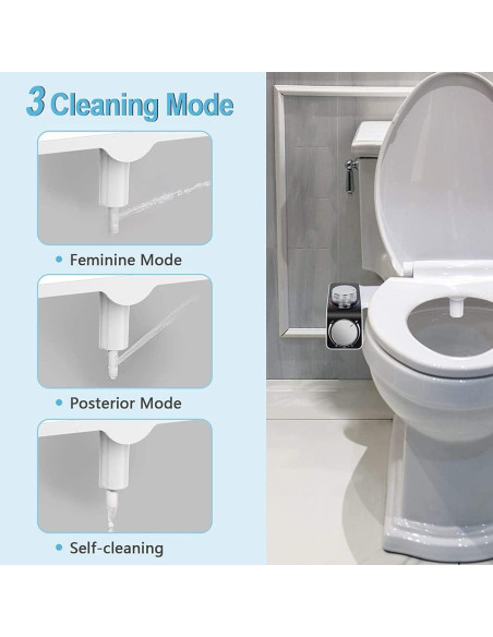 Bidet manual CTobd doble boquilla agua tibia ajustable