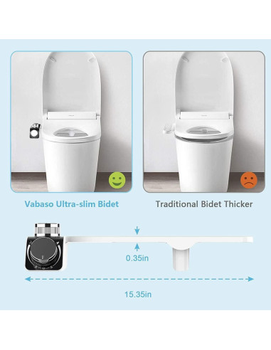 Bidet manual CTobd doble boquilla agua tibia ajustable