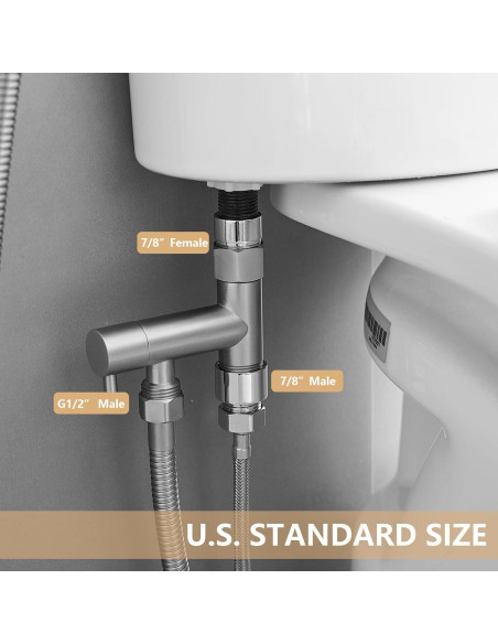 Juego de Rociador de Bidet BATHLAVISH Latón Oro Cepillado Juego de Rociador de Bidet BATHLAVISH Latón Oro Cepillado